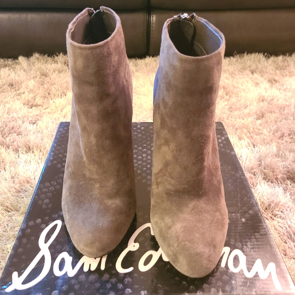 Sam Edelman Dk Gray suede booties - Picture 2 of 4